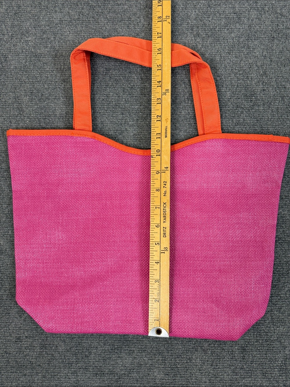 Brand New Lancome Pink Tote with Orange Trim (B1) - Picture 6 of 7